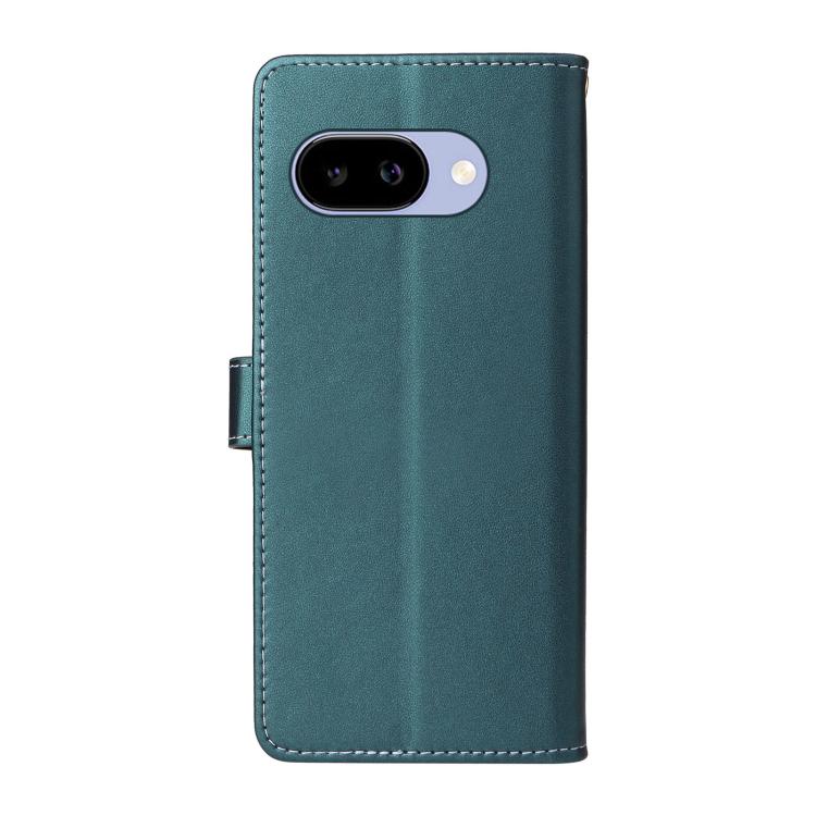 For Google Pixel 9a Six Card Slots Buckle Leather Phone Case with Lanyard