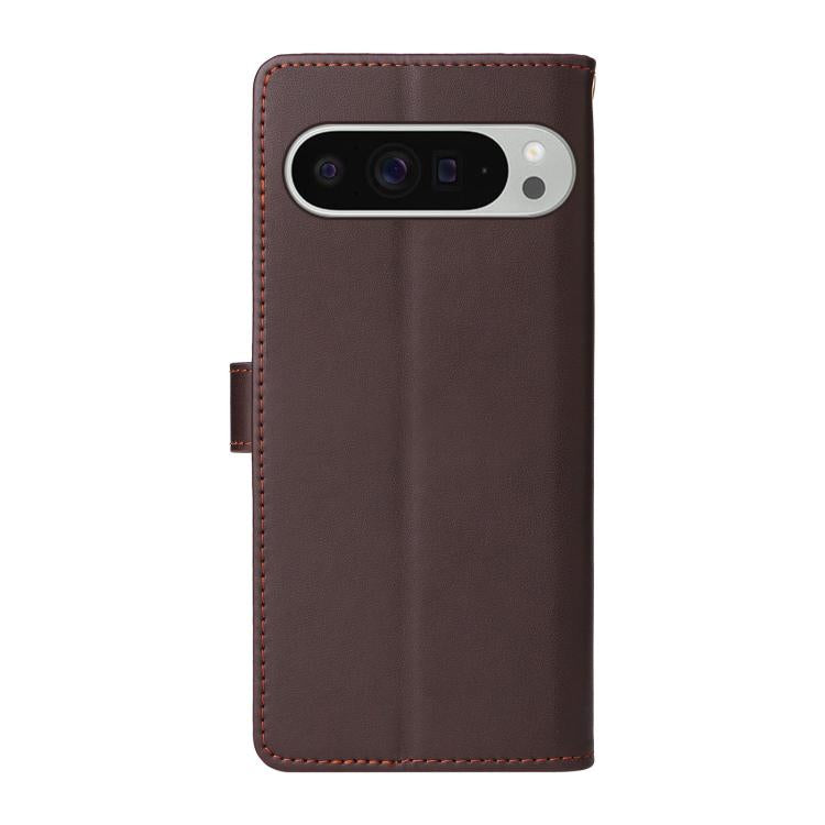 For Google Pixel 9 Pro XL / 10 Pro XL Six Card Slots Buckle Leather Phone Case with Lanyard