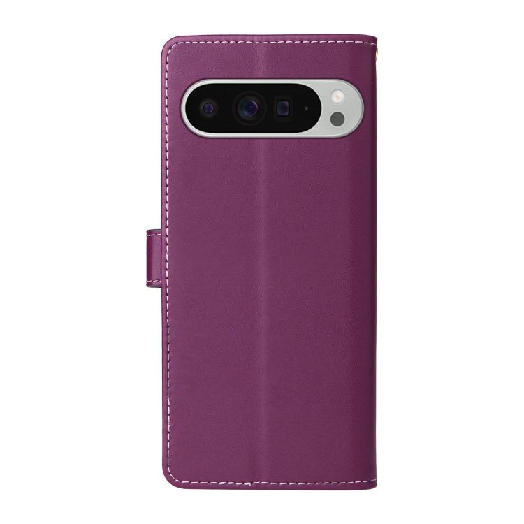 For Google Pixel 9 Pro XL / 10 Pro XL Six Card Slots Buckle Leather Phone Case with Lanyard