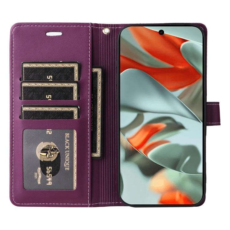 For Google Pixel 9 Pro XL / 10 Pro XL Six Card Slots Buckle Leather Phone Case with Lanyard