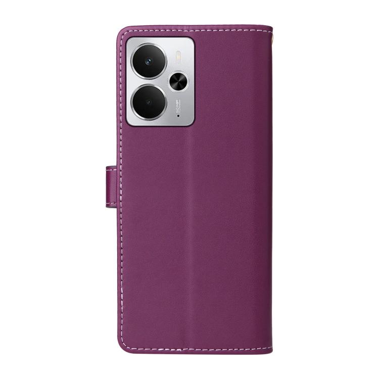 For Realme 14 / 14T 5G Six Card Slots Buckle Leather Phone Case with Lanyard