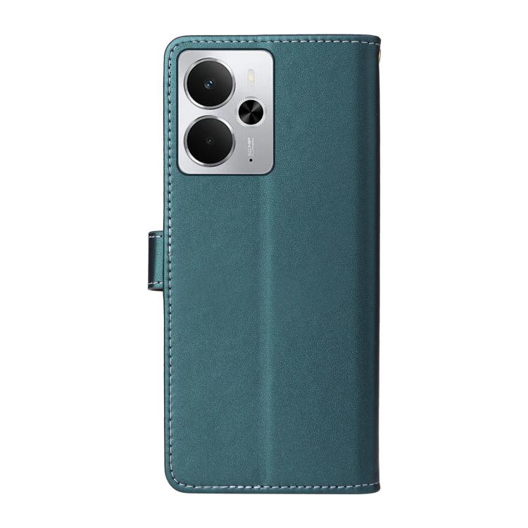 For Realme 14 / 14T 5G Six Card Slots Buckle Leather Phone Case with Lanyard