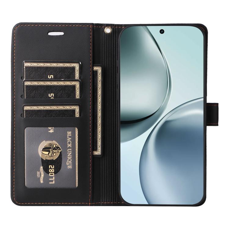 For Realme 14 Pro+ / 13 Pro Six Card Slots Buckle Leather Phone Case with Lanyard