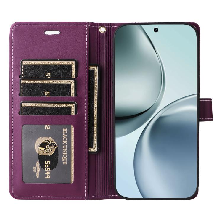For Realme 14 Pro+ / 13 Pro Six Card Slots Buckle Leather Phone Case with Lanyard