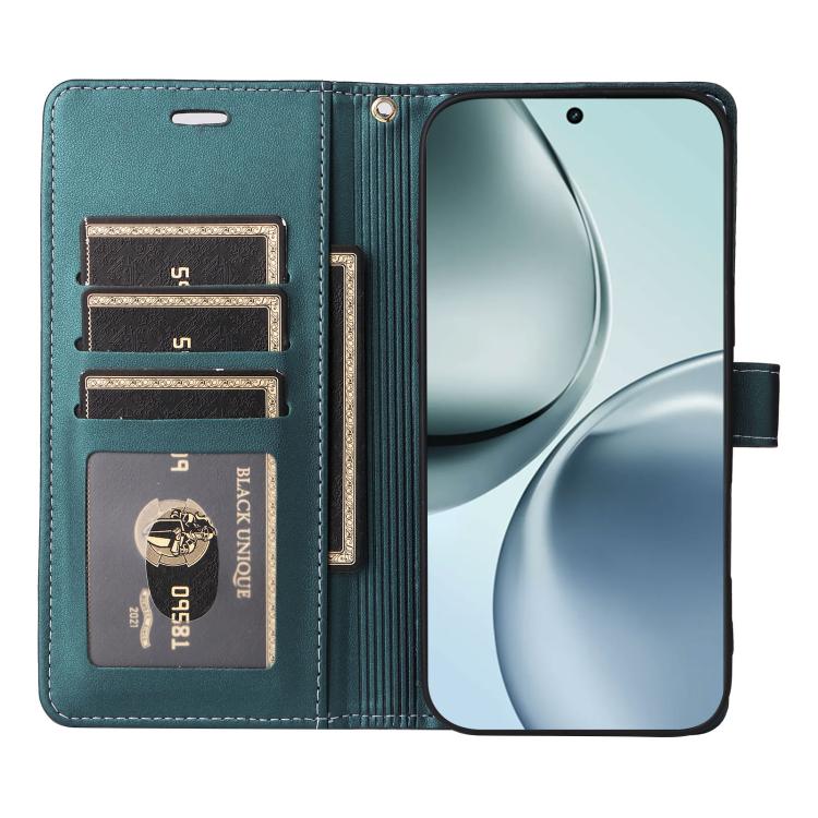 For Realme 14 Pro+ / 13 Pro Six Card Slots Buckle Leather Phone Case with Lanyard