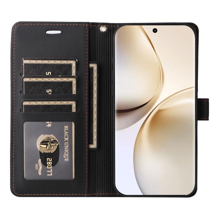 For Realme 14 Pro Six Card Slots Buckle Leather Phone Case with Lanyard