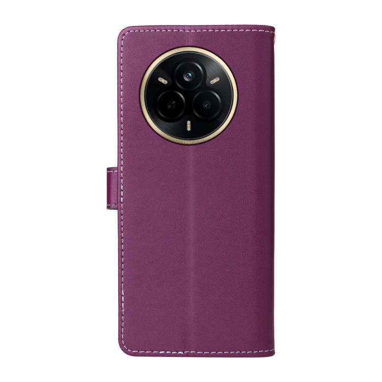 For Realme 14 Pro Six Card Slots Buckle Leather Phone Case with Lanyard