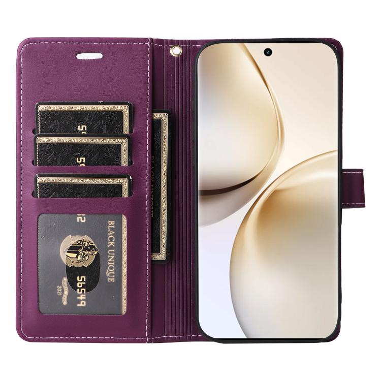 For Realme 14 Pro Six Card Slots Buckle Leather Phone Case with Lanyard