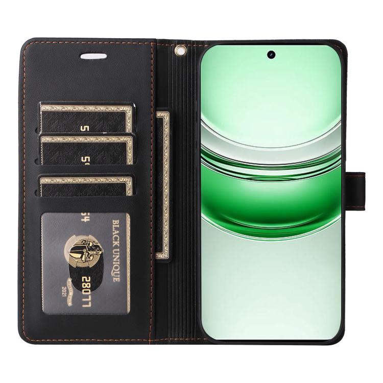 For Realme C75 / 14x Global Six Card Slots Buckle Leather Phone Case with Lanyard