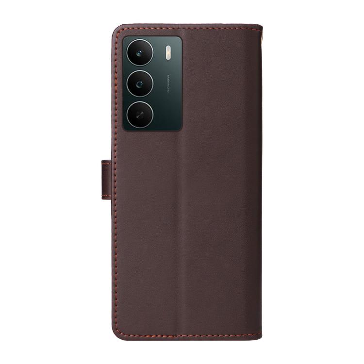For Realme C75 / 14x Global Six Card Slots Buckle Leather Phone Case with Lanyard