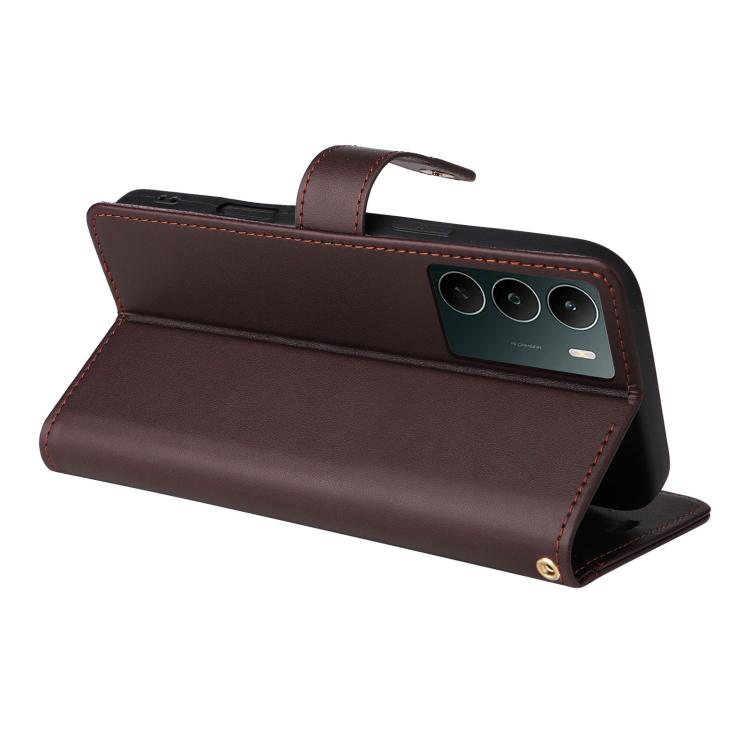 For Realme C75 / 14x Global Six Card Slots Buckle Leather Phone Case with Lanyard