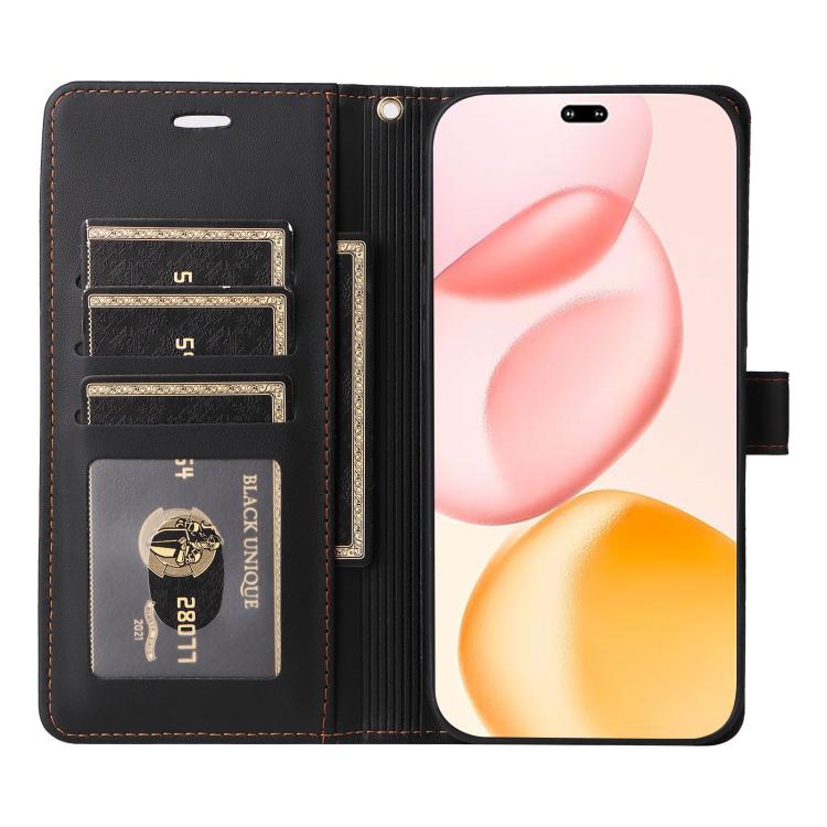 For Honor 400 Pro Global 160.8mm Six Card Slots Buckle Leather Phone Case with Lanyard