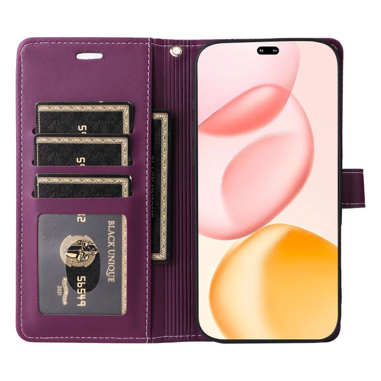 For Honor 400 Pro Global 160.8mm Six Card Slots Buckle Leather Phone Case with Lanyard