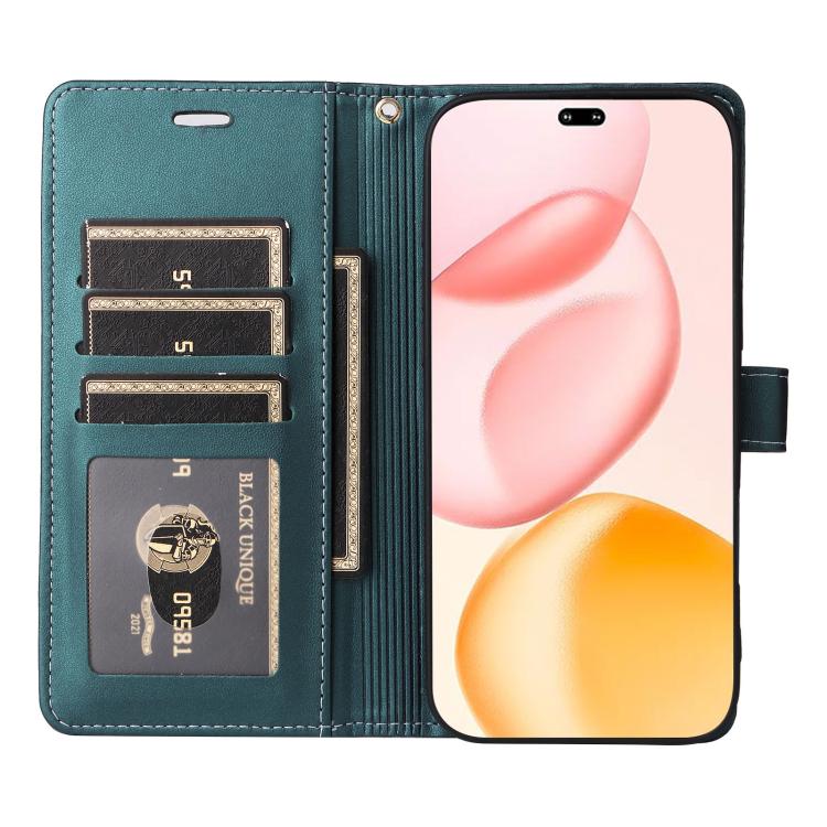 For Honor 400 Pro Global 160.8mm Six Card Slots Buckle Leather Phone Case with Lanyard