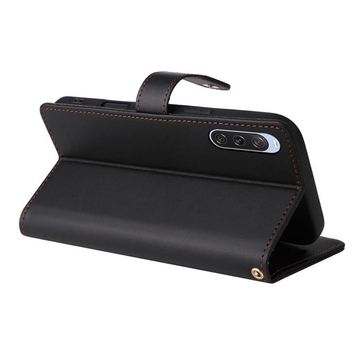 For Sony Xperia 10 V Six Card Slots Buckle Leather Phone Case with Lanyard
