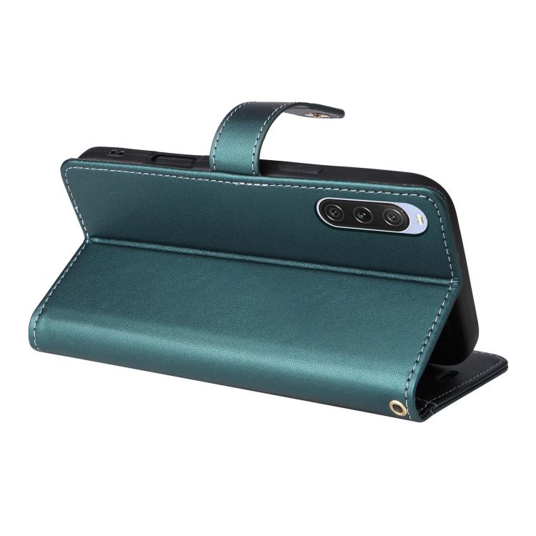 For Sony Xperia 10 V Six Card Slots Buckle Leather Phone Case with Lanyard