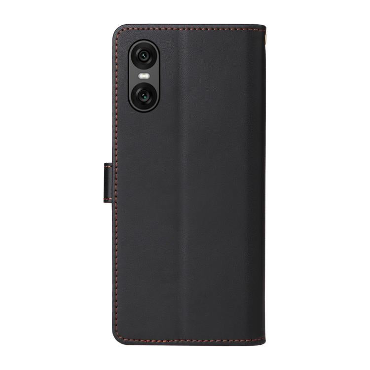 For Sony Xperia 10 VI Six Card Slots Buckle Leather Phone Case with Lanyard