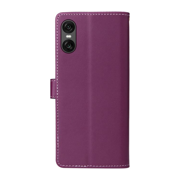 For Sony Xperia 10 VI Six Card Slots Buckle Leather Phone Case with Lanyard
