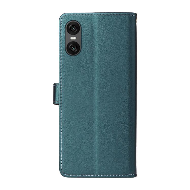 For Sony Xperia 10 VI Six Card Slots Buckle Leather Phone Case with Lanyard
