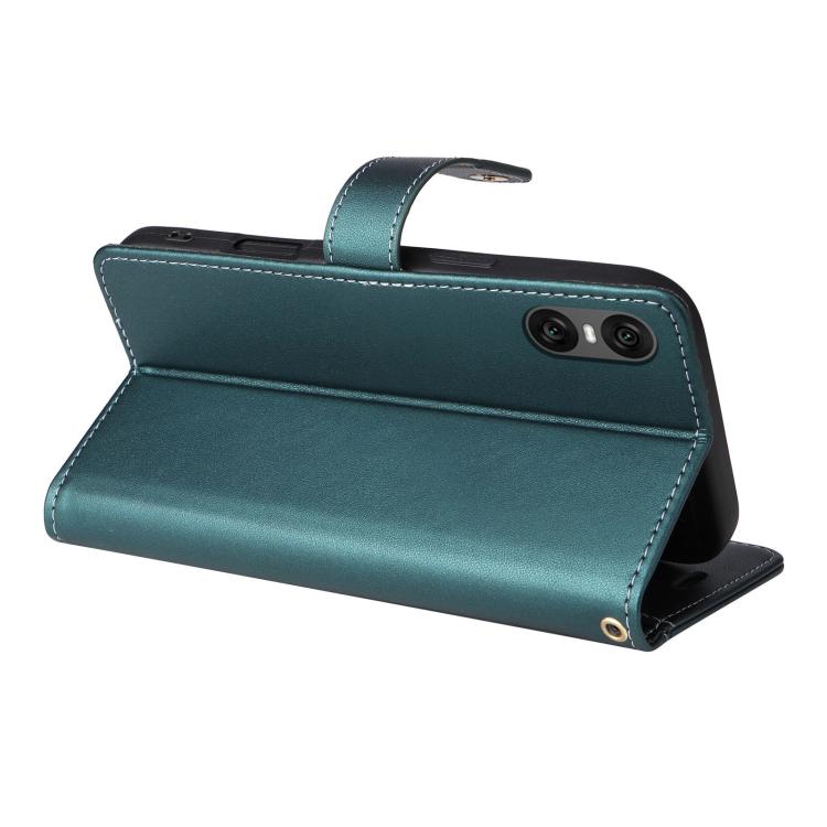 For Sony Xperia 10 VI Six Card Slots Buckle Leather Phone Case with Lanyard