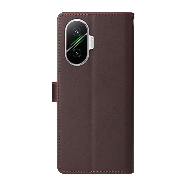 For Xiaomi Poco F7 / Redmi Turbo 4 Pro Six Card Slots Buckle Leather Phone Case with Lanyard