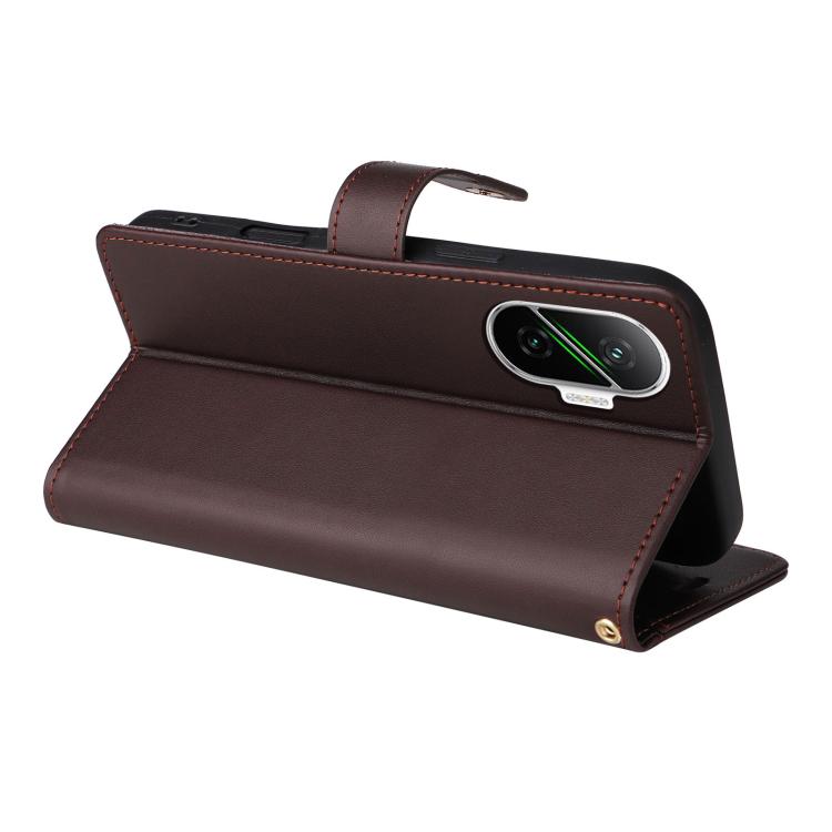 For Xiaomi Poco F7 / Redmi Turbo 4 Pro Six Card Slots Buckle Leather Phone Case with Lanyard