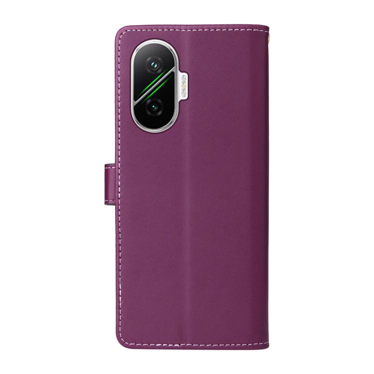 For Xiaomi Poco F7 / Redmi Turbo 4 Pro Six Card Slots Buckle Leather Phone Case with Lanyard