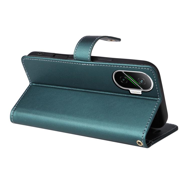 For Xiaomi Poco F7 / Redmi Turbo 4 Pro Six Card Slots Buckle Leather Phone Case with Lanyard