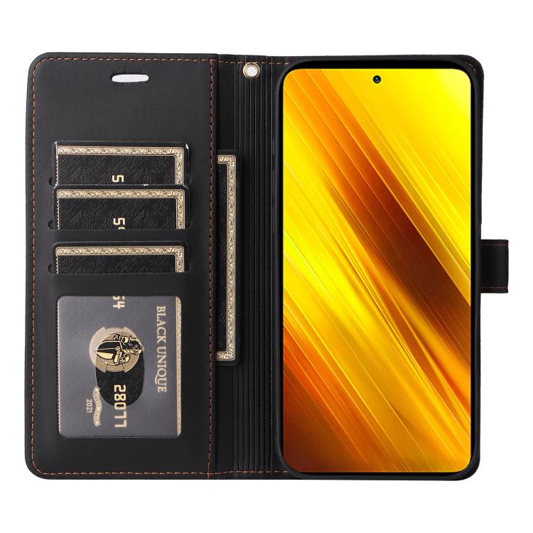 For Xiaomi Poco X3 NFC / X3 Pro / X3 Six Card Slots Buckle Leather Phone Case with Lanyard
