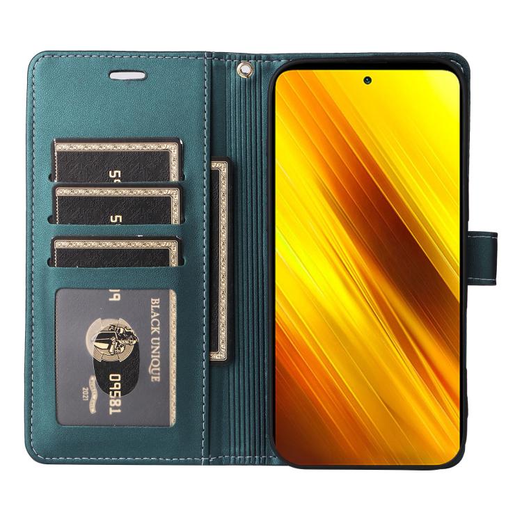 For Xiaomi Poco X3 NFC / X3 Pro / X3 Six Card Slots Buckle Leather Phone Case with Lanyard