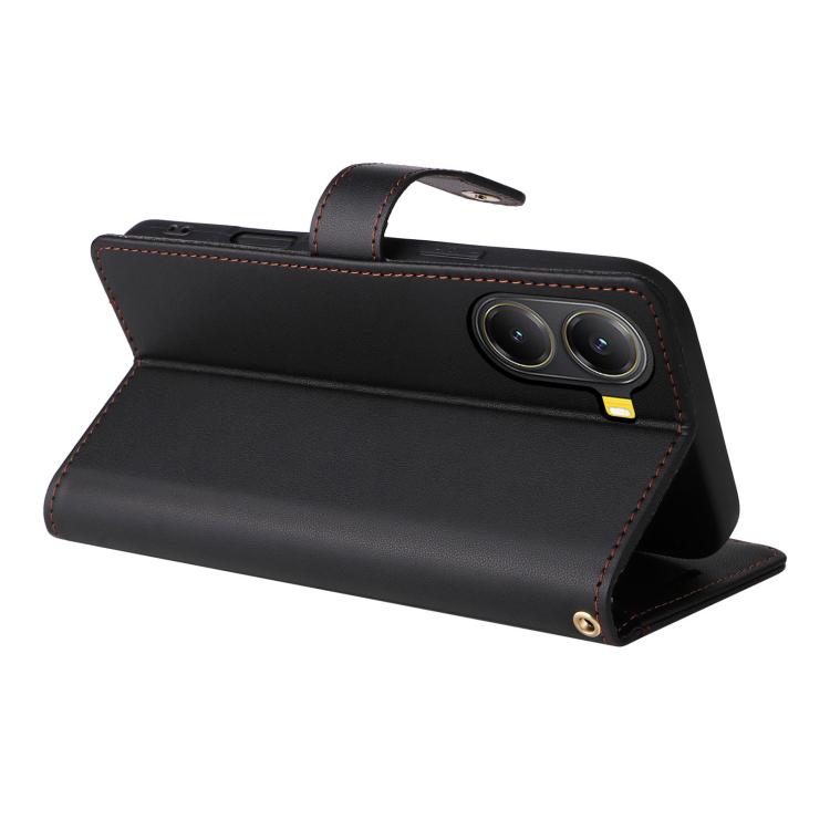 For Xiaomi Poco X7 Pro Six Card Slots Buckle Leather Phone Case with Lanyard