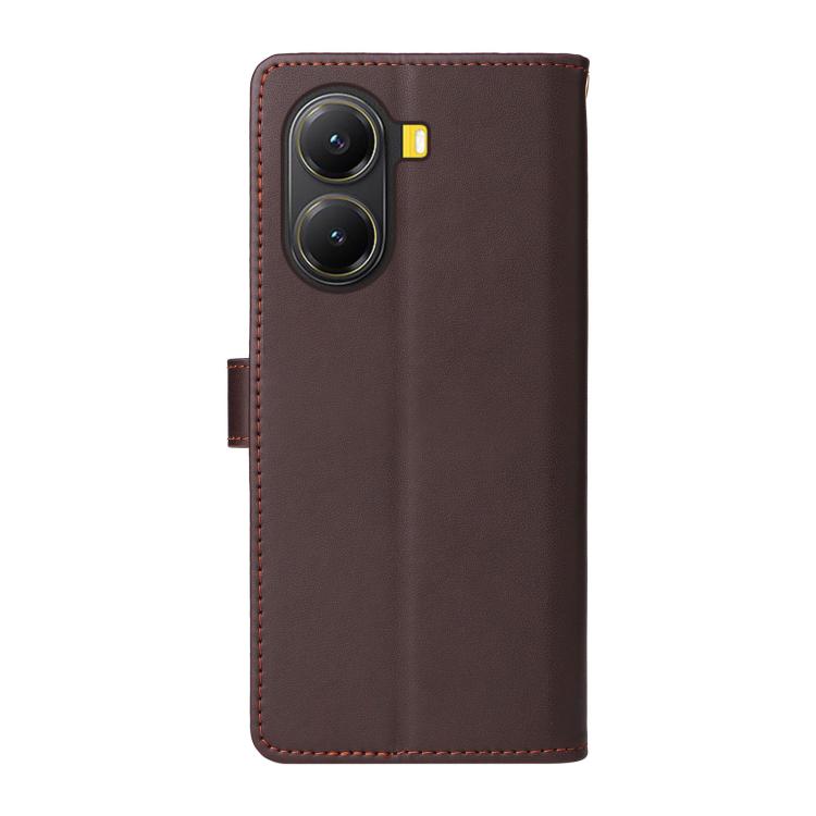 For Xiaomi Poco X7 Pro Six Card Slots Buckle Leather Phone Case with Lanyard