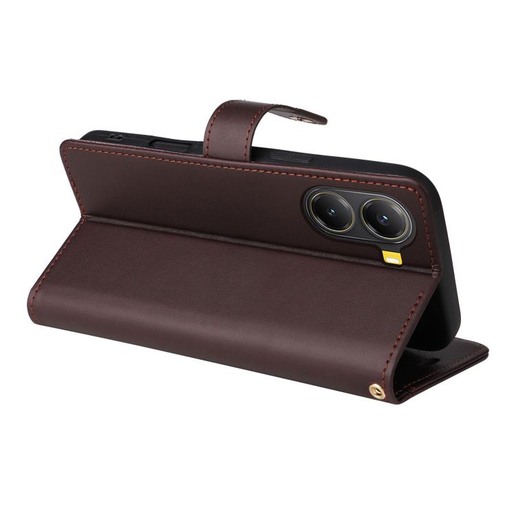 For Xiaomi Poco X7 Pro Six Card Slots Buckle Leather Phone Case with Lanyard