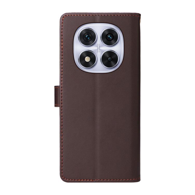 For Redmi Note 14 Pro 5G / 4G Six Card Slots Buckle Leather Phone Case with Lanyard