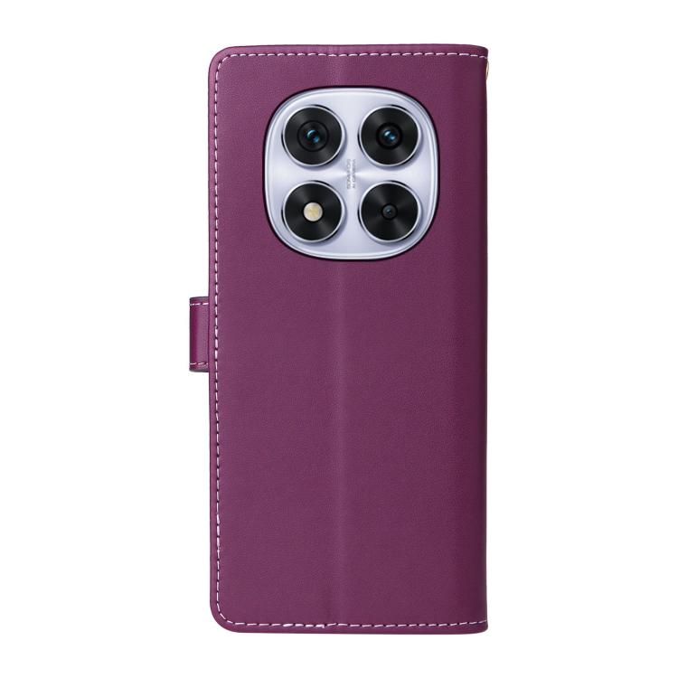 For Redmi Note 14 Pro 5G / 4G Six Card Slots Buckle Leather Phone Case with Lanyard