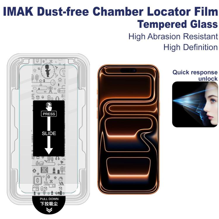For iPhone 17 Pro imak Dust-free Chamber Locator H Series Tempered Glass Film