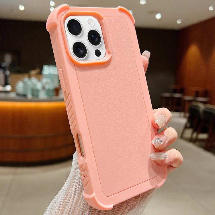 For iPhone 16 Pro Max Solid Color TPU Hybrid PC Shockproof Phone Case