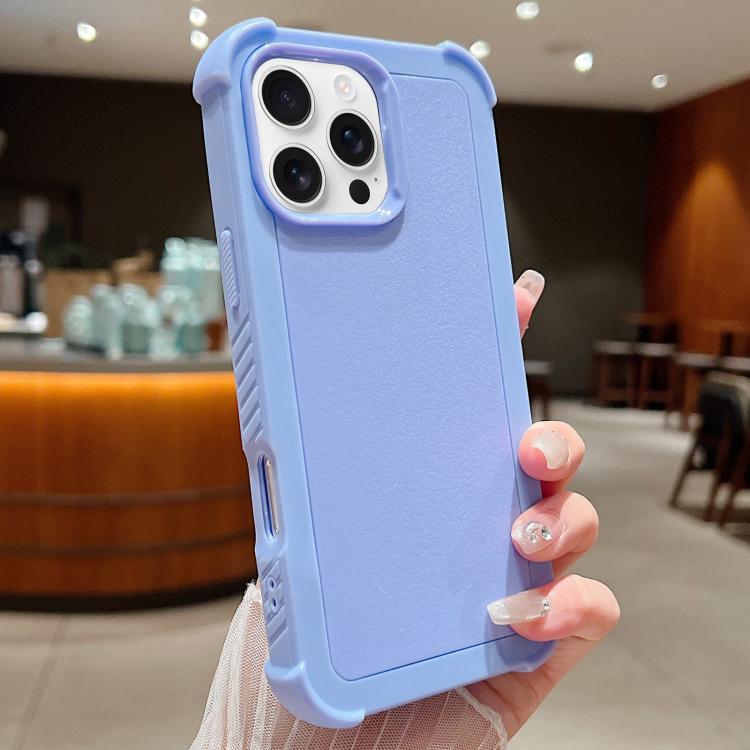 For iPhone 16 Pro Max Solid Color TPU Hybrid PC Shockproof Phone Case