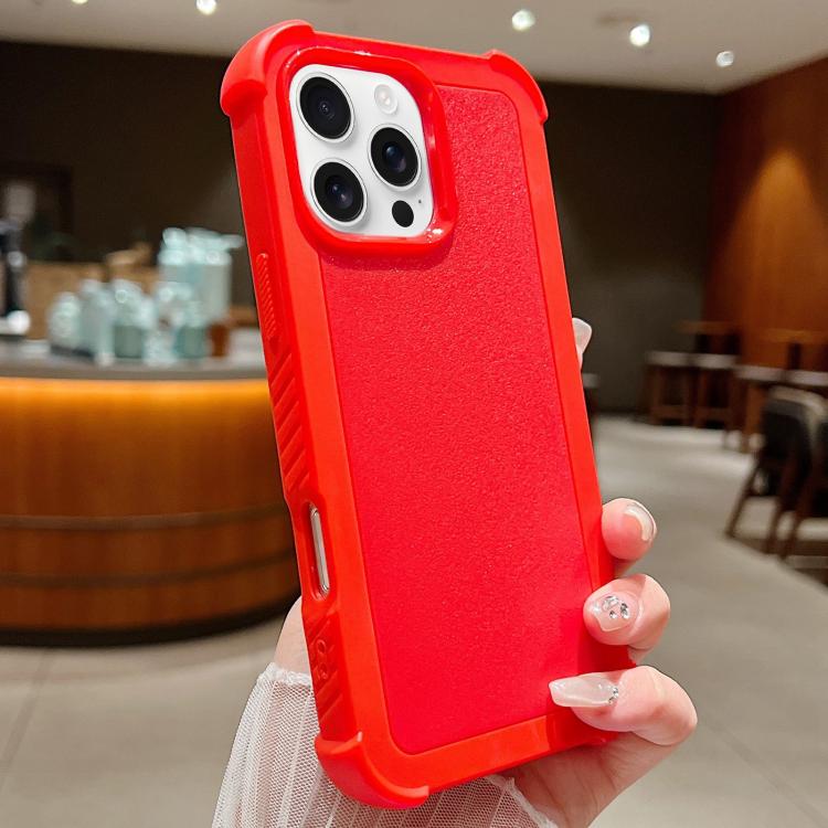 For iPhone 16 Pro Solid Color TPU Hybrid PC Shockproof Phone Case