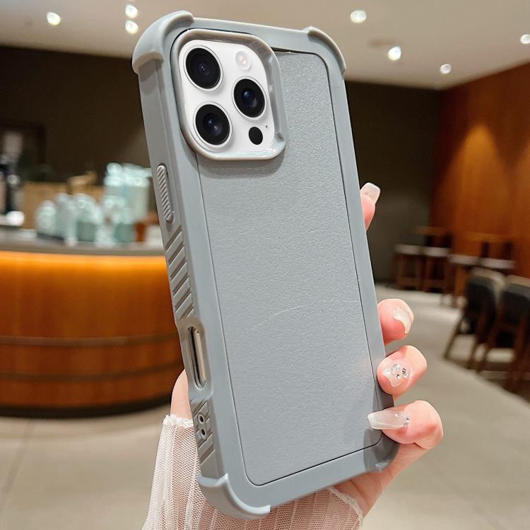 For iPhone 16 Pro Solid Color TPU Hybrid PC Shockproof Phone Case