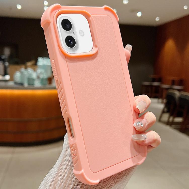 For iPhone 16 Plus Solid Color TPU Hybrid PC Shockproof Phone Case