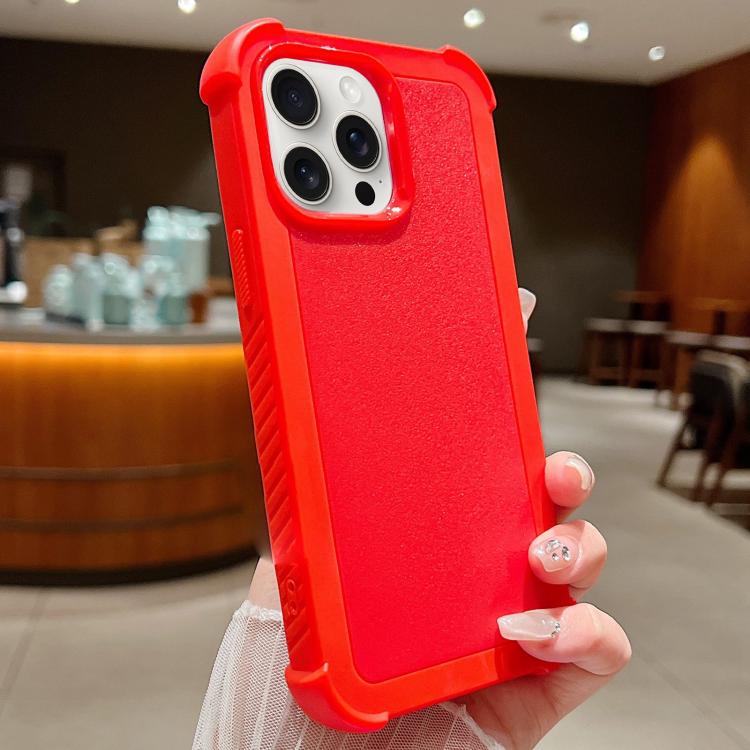 For iPhone 15 Pro Solid Color TPU Hybrid PC Shockproof Phone Case