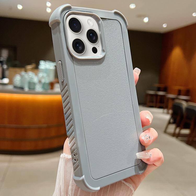 For iPhone 15 Pro Solid Color TPU Hybrid PC Shockproof Phone Case