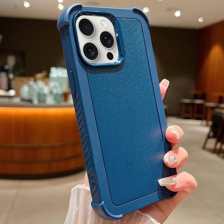 For iPhone 15 Pro Solid Color TPU Hybrid PC Shockproof Phone Case