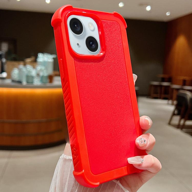 For iPhone 15 Solid Color TPU Hybrid PC Shockproof Phone Case