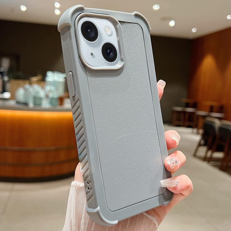 For iPhone 15 Solid Color TPU Hybrid PC Shockproof Phone Case