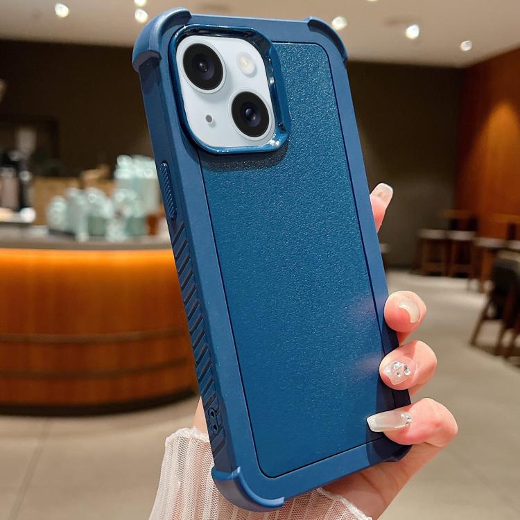 For iPhone 15 Solid Color TPU Hybrid PC Shockproof Phone Case