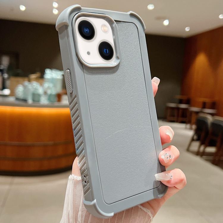 For iPhone 14 Solid Color TPU Hybrid PC Shockproof Phone Case