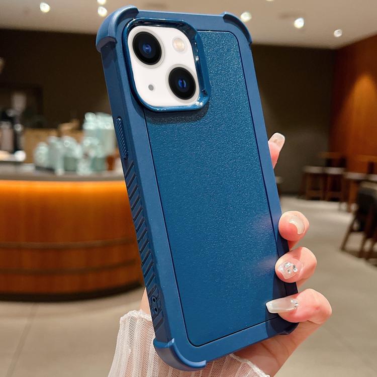 For iPhone 14 Solid Color TPU Hybrid PC Shockproof Phone Case
