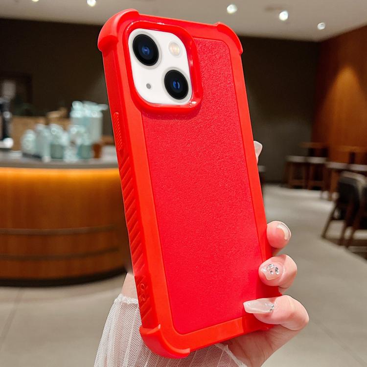 For iPhone 13 Solid Color TPU Hybrid PC Shockproof Phone Case